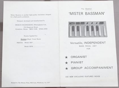 Dewtron-Early rare leaflets -Mr Bassman etc